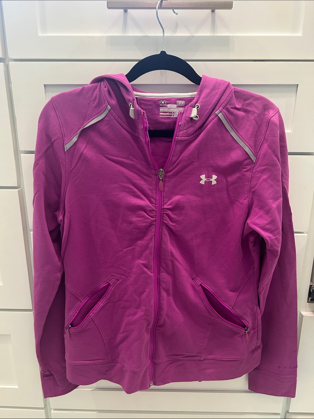 Under Armour womens Magenta Zip-Up Hoodie Jacket